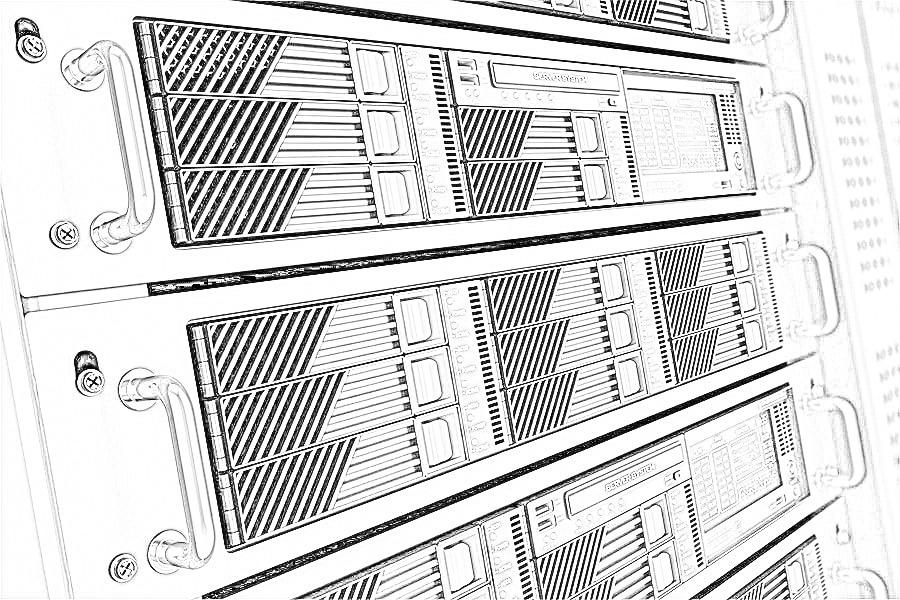 Frontansicht mehrerer Server